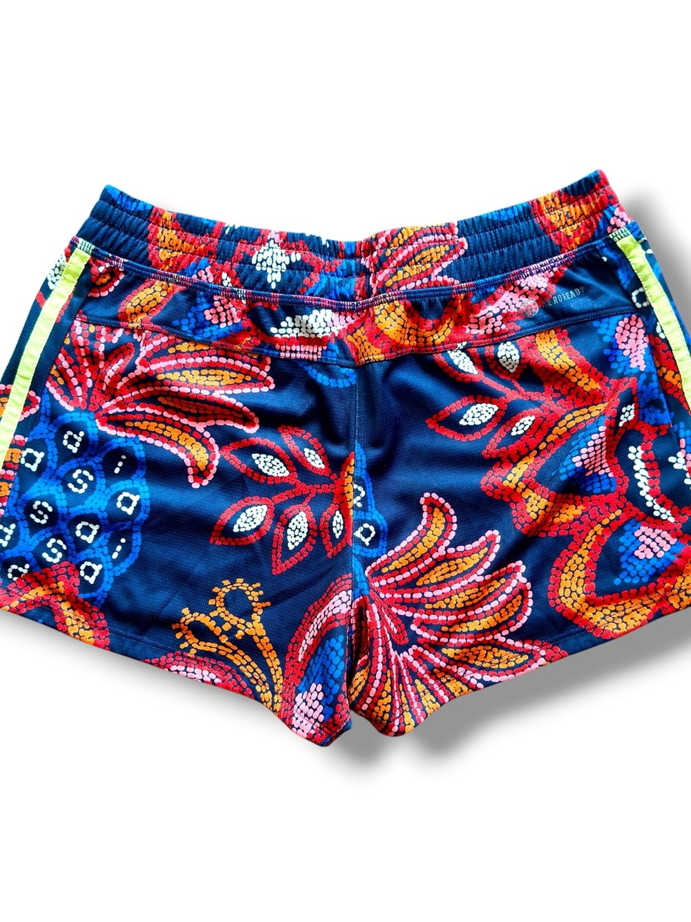 Women's Adidas Farm Rio Pacer 3-Stripes Knit Shorts in a blue floral print - Picture 15 of 16